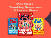 Max Magic Teaching Resources & Lesson Plans. Book covers for Max Magic, Max Magic: The Incredible Holiday Hideout